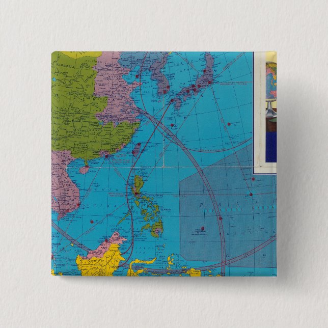 Far East, Mediterranean Area Pinback Button (Front)