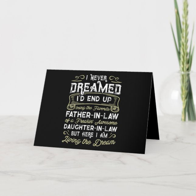 Far In Law Of A Freaking Awesome Daughter In Law Card (Front)