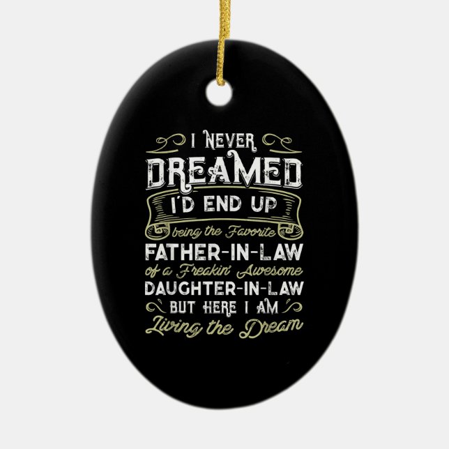 Far In Law Of A Freaking Awesome Daughter In Law Ceramic Ornament (Front)