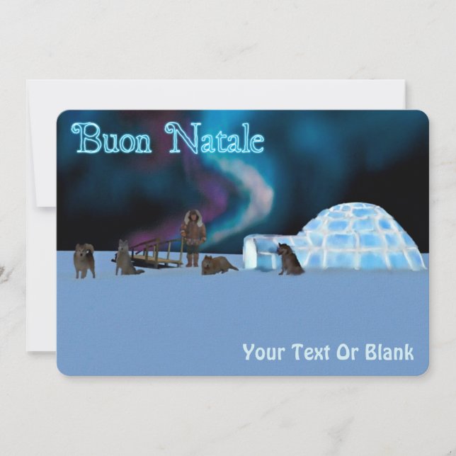 Far North Christmas - Buon Natale Holiday Card (Front)