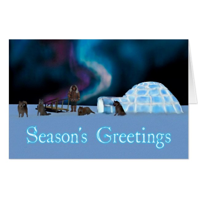 Far North Christmas - Season's Greetings Card (Front Horizontal)