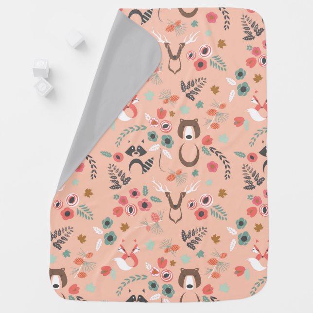 Far North Forest Friends baby blanket (In Situ)