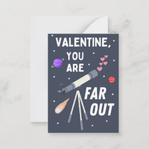 Far Out Classroom Valentine's Day Note Card