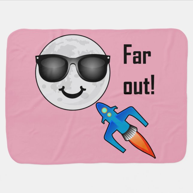 Far Out Design - Baby Blanket (Horizontal)