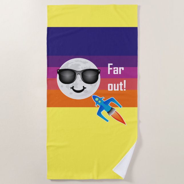 Far Out Design - Beach Towel (Front)