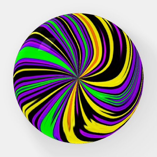 Far_out Funky Psychedelic Wet Paint Swirl Paperweight
