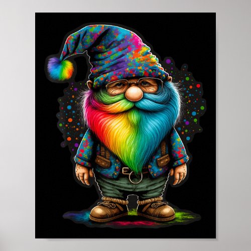 Far Out _ Groovy Hippie Gnome _ Cute Garden Gnome  Poster