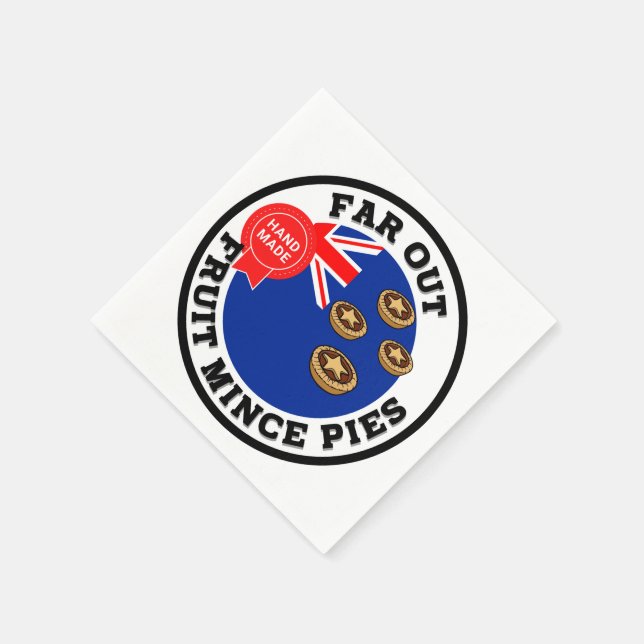 Far Out New Zealand Fruit Mince Pies Napkins (Corner)