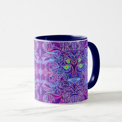 Far Out Perspectives in Plum and Periwinkle Mug