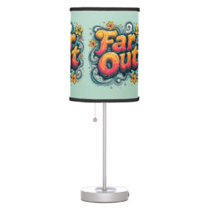 Far Out Retro 70s Psychedelic Groovy Hippie Table Lamp