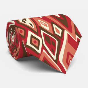 Far Out Retro Abstract Single-side Printed Tie