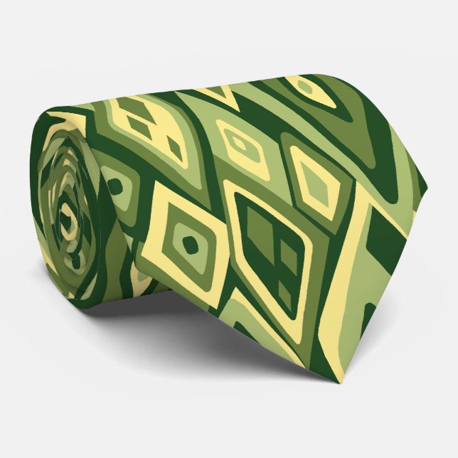 Far Out Retro Abstract Two-sided Tie (Rolled)