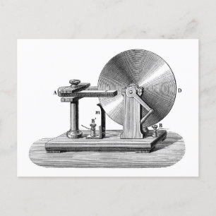 Faraday disk generator postcard