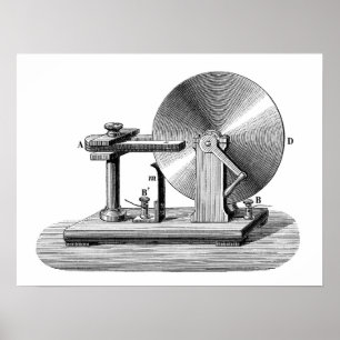 Faraday disk generator poster