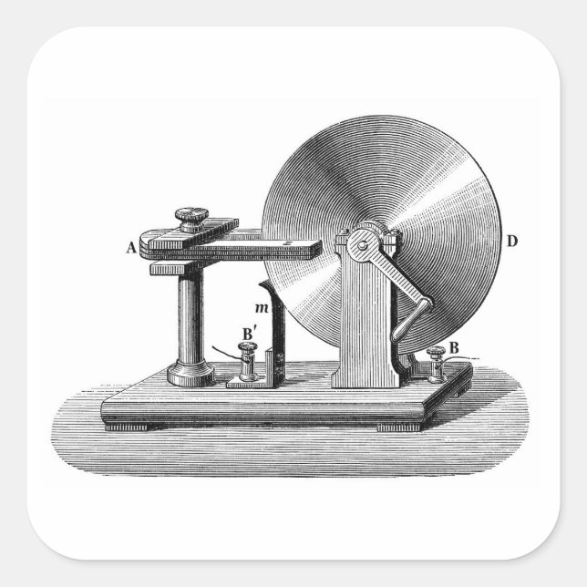 Faraday disk generator square sticker (Front)