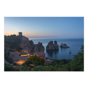 Faraglioni and Tonnara in Scopello, Sicily Photo Print