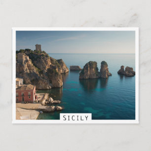 Faraglioni and Tonnara in Scopello, Sicily Postcard
