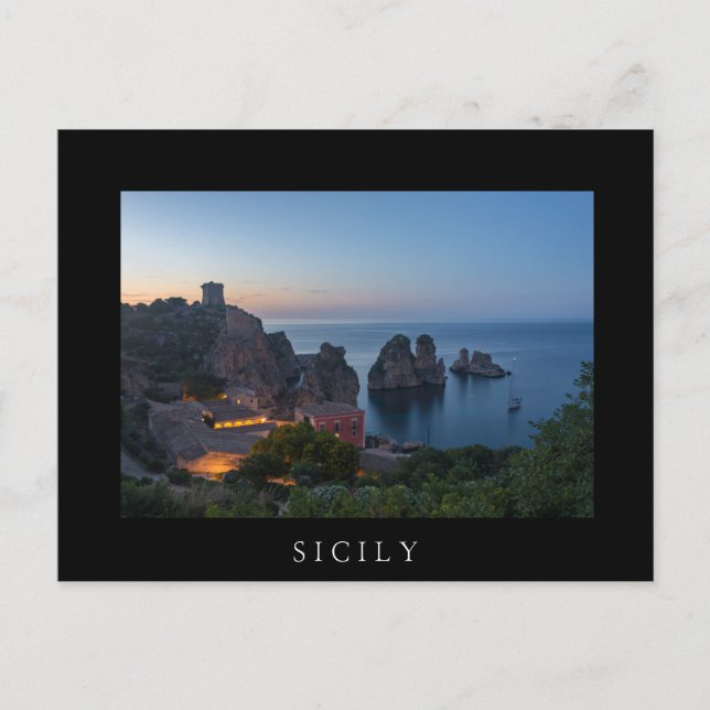 Faraglioni and Tonnara in Scopello, Sicily Postcard (Front)