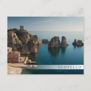 Faraglioni and Tonnara in Scopello, Sicily Postcard