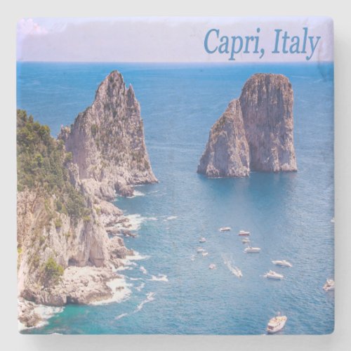 Faraglioni Rocks  Capri Italy Stone Coaster