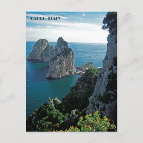Faraglioni Rocks Isle of Capri postcard