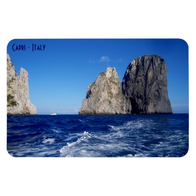 Faraglioni Stacks, Isle of Capri - Naples - Italy Magnet (Horizontal)