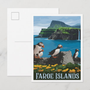 Farao Islands Vintage Travel Postcard