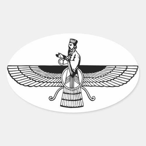 Faravahar Oval Sticker