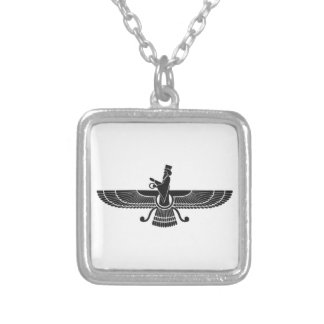 Faravahar Silver Plated Necklace