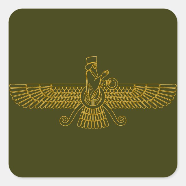 Faravahar Square Sticker (Front)