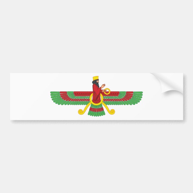 Faravahar Symbol Bumper Sticker (Front)