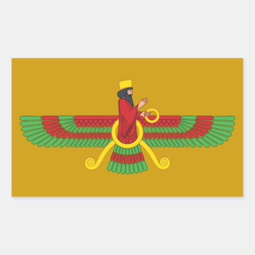 Faravahar Symbol Rectangular Sticker