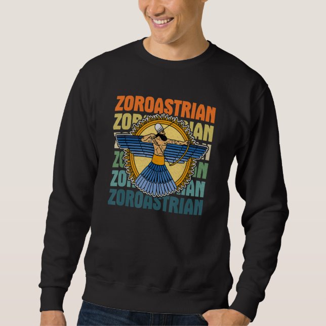 Faravahar Zoroastrianism Zarathustra Symbol philos Sweatshirt (Front)