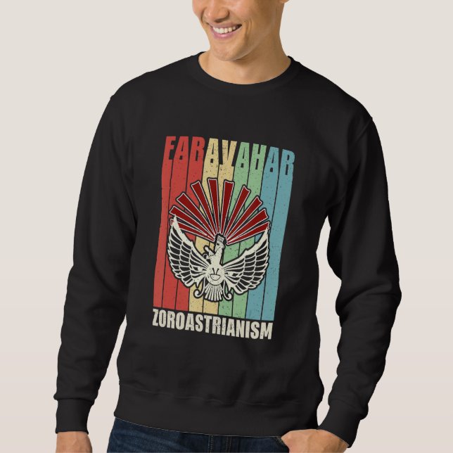 Faravahar Zoroastrianism Zarathustra Symbol philos Sweatshirt (Front)