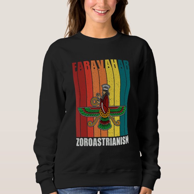 Faravahar Zoroastrianism Zarathustra Symbol philos Sweatshirt (Front)