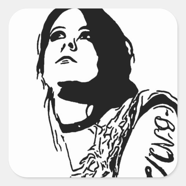 Faraway Stare Square Sticker (Front)