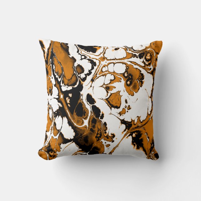 Farben Rausch, braun Throw Pillow (Front)