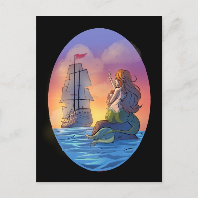 Fare Thee Well and Safe Return Postcard (Front)