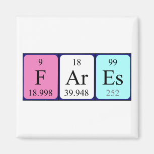 Fares periodic table name magnet