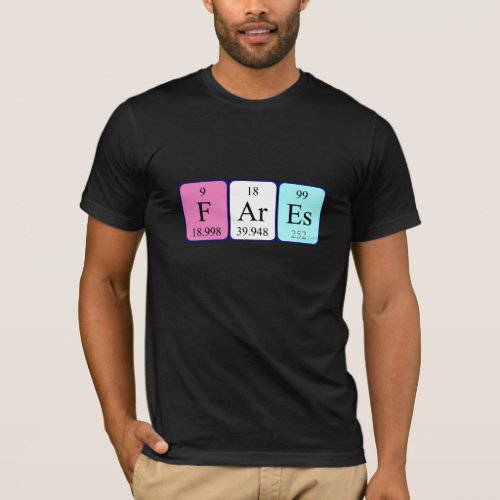 Fares periodic table name shirt