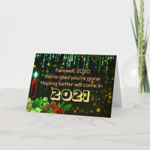 FAREWELL 2020   Better 2021   Happy New Year Holiday Card