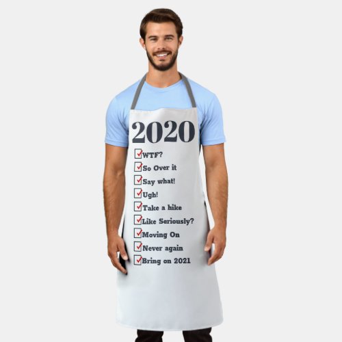 Farewell 2020 checklist covid19 do over year apron