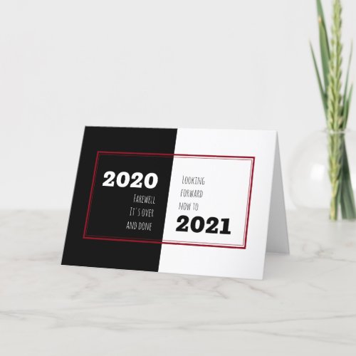 FAREWELL 2020  Looking Forward 2021  New Year Holiday Card