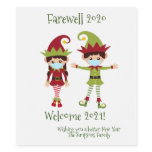 Farewell 2020 Welcome 2021 Holiday Elf Wine Wine Label Farewell 2020 Welcome 2021 Holiday Elf Wine Wine Label
