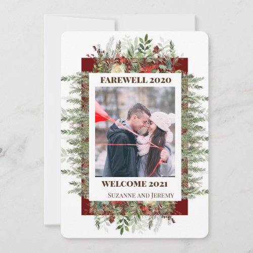 Farewell 2020 Welcome 2021 Holiday photo Pine