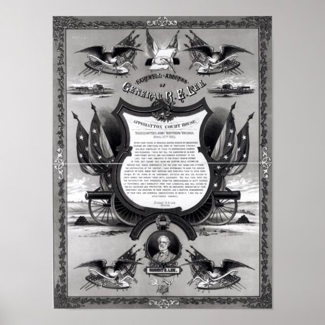 Farewell Address of General Robert E. Lee Poster (Front)