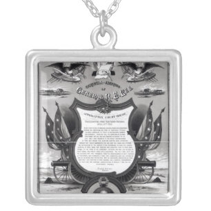 Farewell Address of General Robert E. Lee Silver Plated Necklace