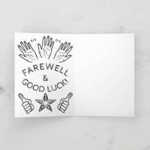 Farewell and good luck! foil greeting card