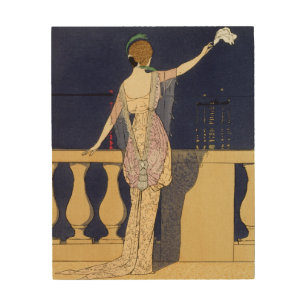 Farewell at Night, design for an evening dress by Wood Wall Art