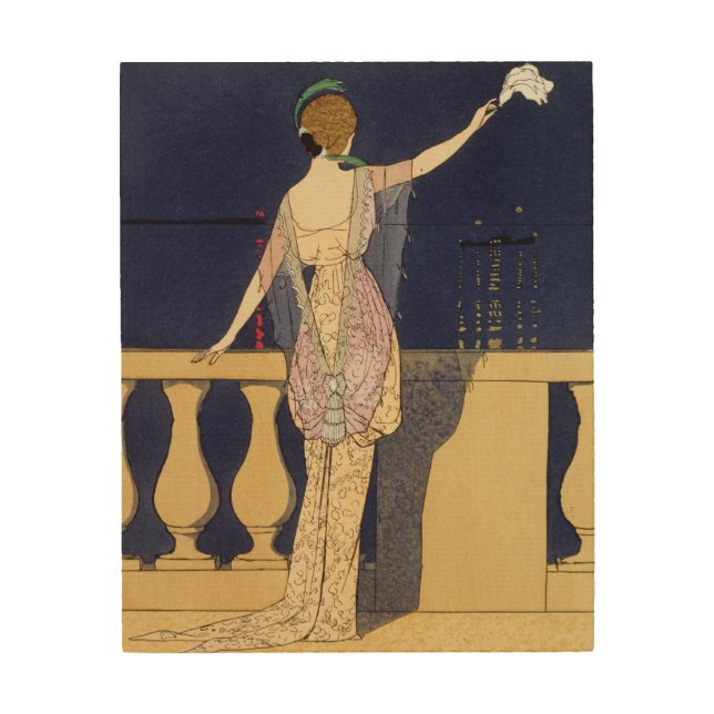 Farewell at Night, design for an evening dress by Wood Wall Art (Front)